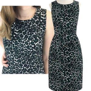 J. Crew Textured Leopard Sheath Dress Size 00 XXS